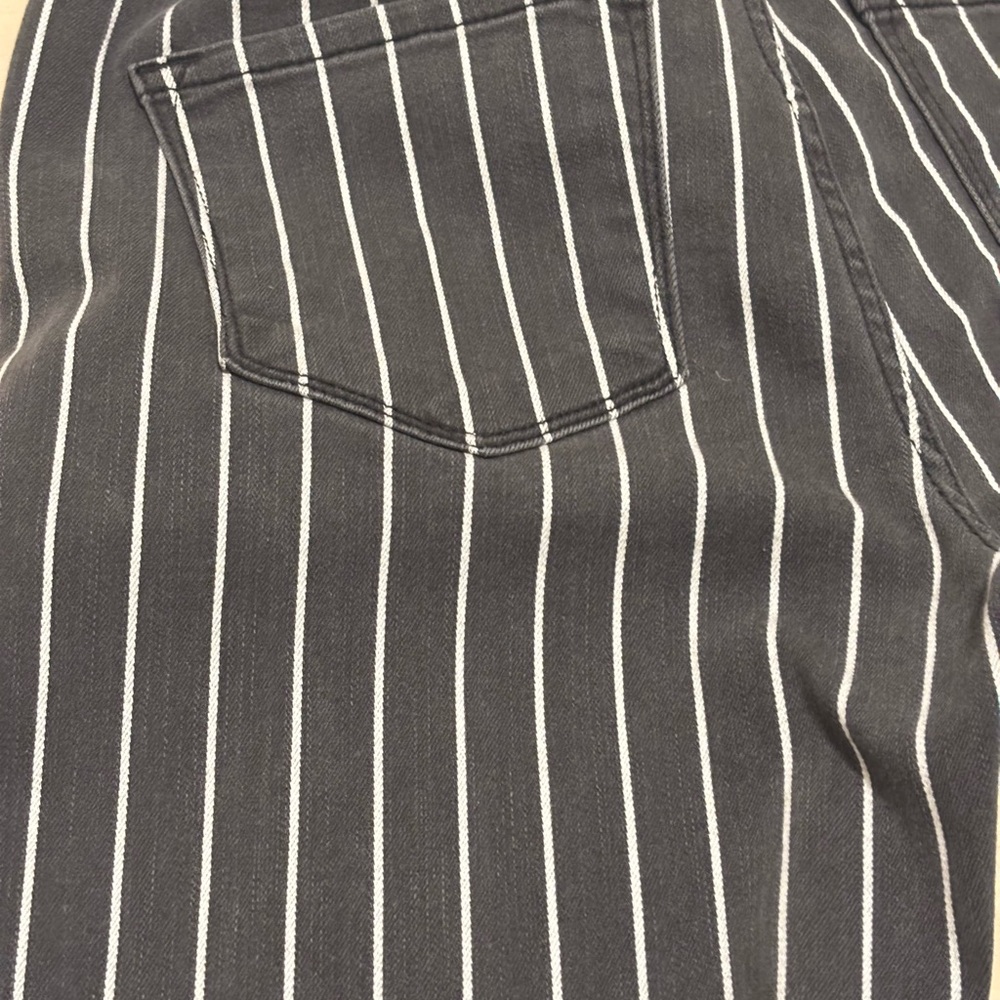 Kancan Pinstripe Flare Denim Jeans - Picture 7 of 10